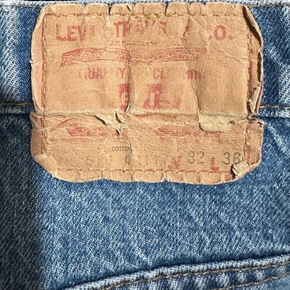 Levi’s Vintage Orange Tab Cutoff Denim Shorts 80s Size 30 - Picture 8 of 14